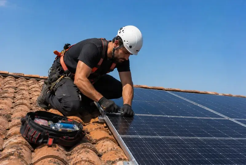 Maintenance et monitoring de panneaux solaires à Taurinya